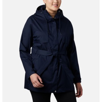 Columbia Ženske Jakne - Pardon My Trench Rain Plus Size Tamnoplave | WCIP-15324
